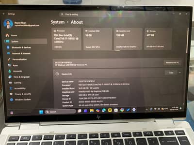 HP EliteBook x360 1040 G8 touch scr– 11th Gen i7 | 16GB RAM | 512 SSD
