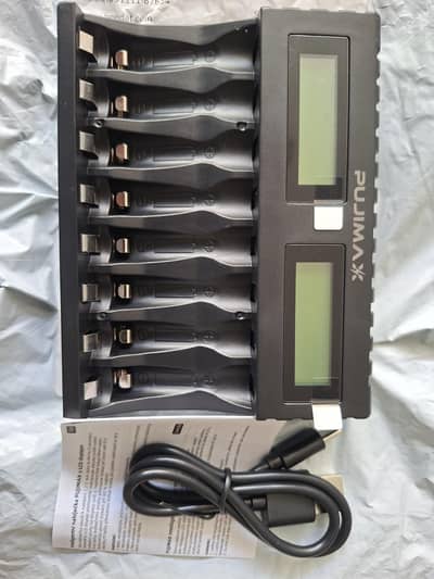 Pujimax 8 slot Smart Cell Charger With LCD display