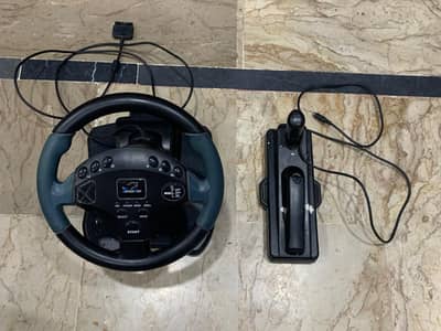 steering wheel and gear shift
