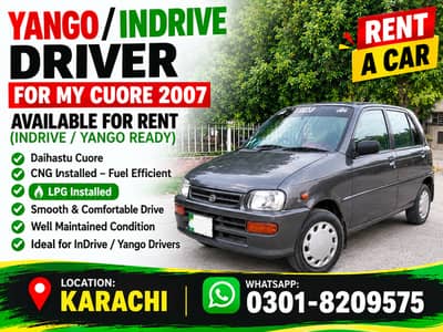 Daihatsu Cuore 2007 available for rent in Karachi.
