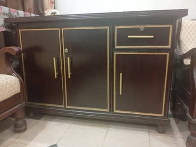 Wooden Iron stand  Cabinet With Drawer  for sale