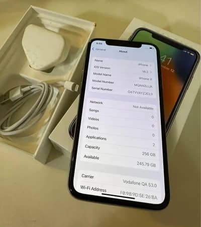 Apple iPhone X 256 GB PTA approved 0327,8971240 my WhatsApp number