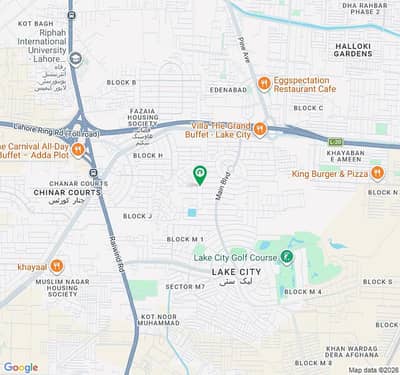 1 Kanal Cheapest Plot for SALE in Block M2 Lake City Lahore