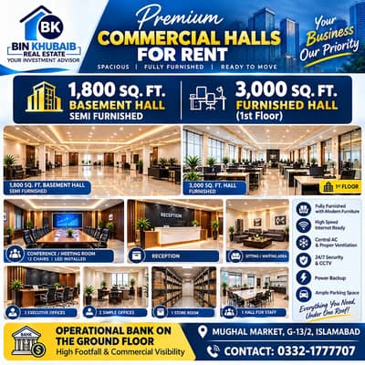 3000 Square feet Furnishid office's