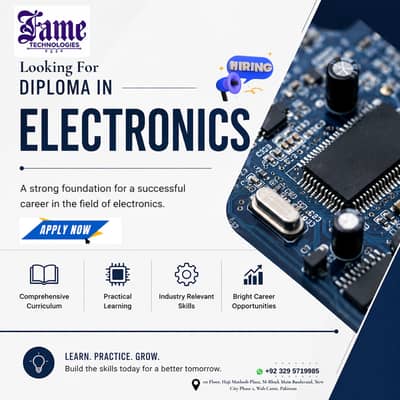 DAE Electronics Technician  Fame Technologies is looking for a skilled