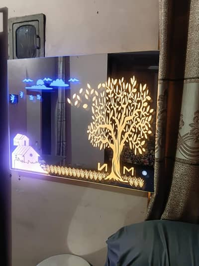 lighting mirror glass