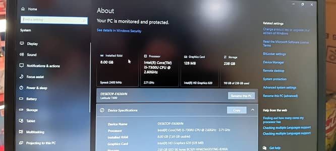 Dell Latitude 7480 Laptop for Sale – Core i5 7th Generation