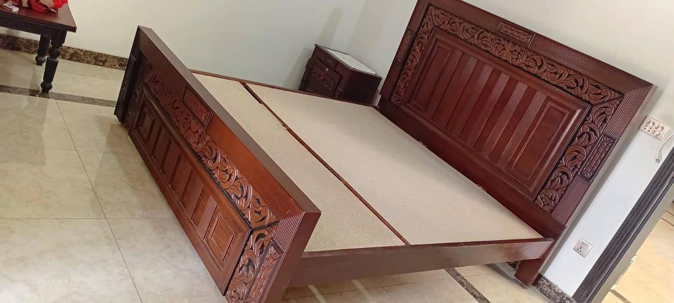 double bed with side tables and dressing table 3