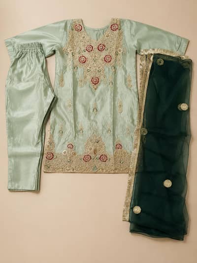 pista green party wear