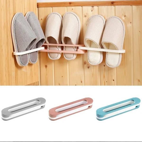 T   Shoe Storage Rack Bathroom Wall Mounted Shoe Organizer Hanging Shelf 3 In 1 Shoe Holder