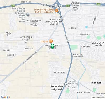 5 Marla Commercial Plot For Sale On Main Boulevard, 100 Ft Road Al Kabir Town Phase 2