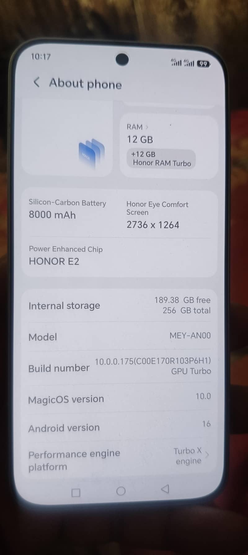 Honor 500 with box 7