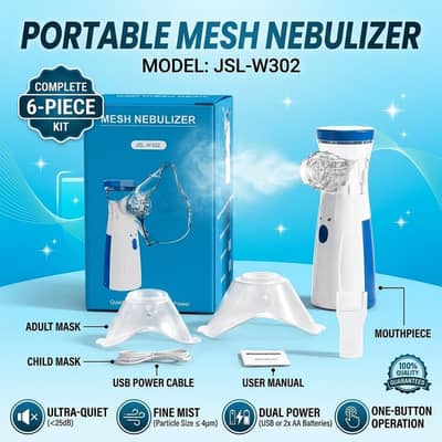 Mesh Nebulizer Machine JSL-W302 | Ultra-Quiet Handheld Inhaler