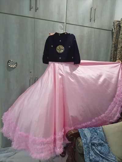 maxi frock on pink colour