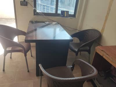 counter table and 10 chairs