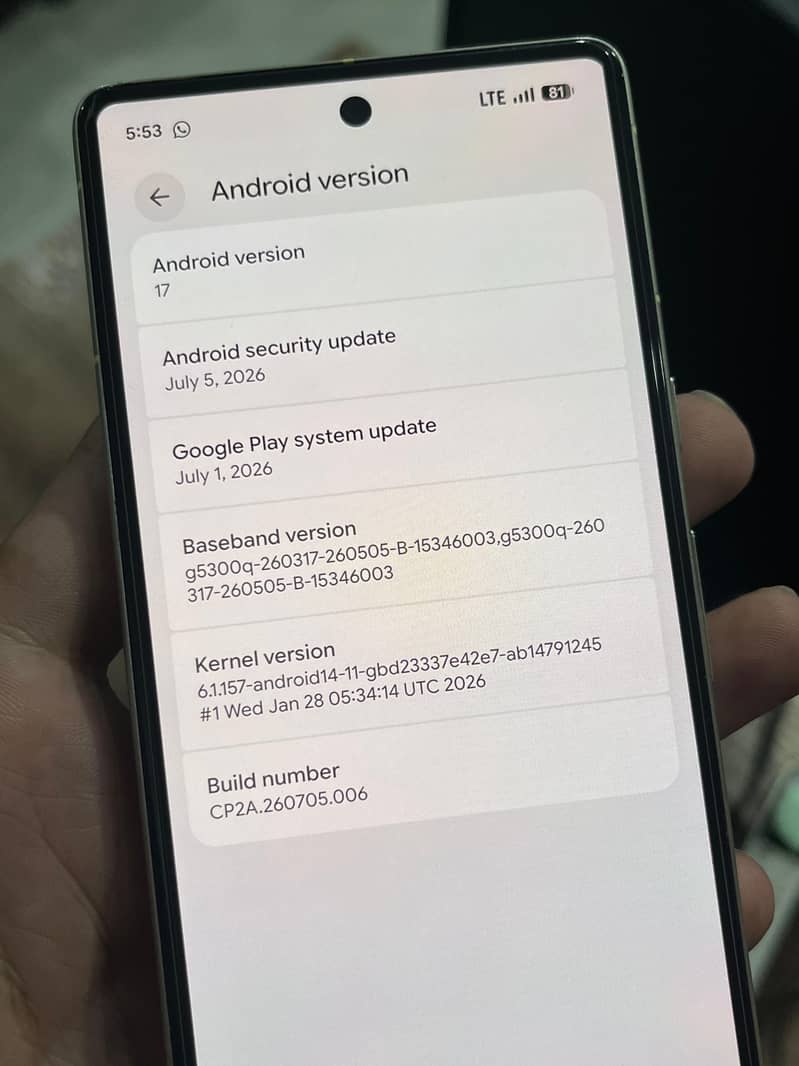 Google Pixel 7 - PTA 5