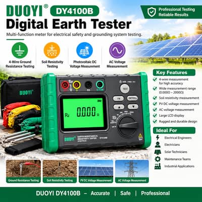 DUOYI DY4100B Digital Earth Tester Ground Resistance In Pakistan