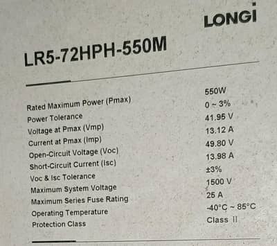LONGi 550W Solar Panels & L2 Stand (Excellent Condition)