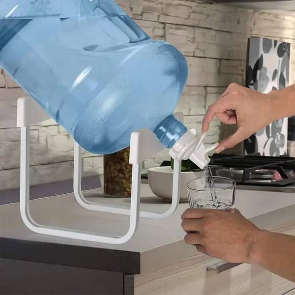 T   Foldable 19 Liters Water Bottle Stand Rack With Nozzle