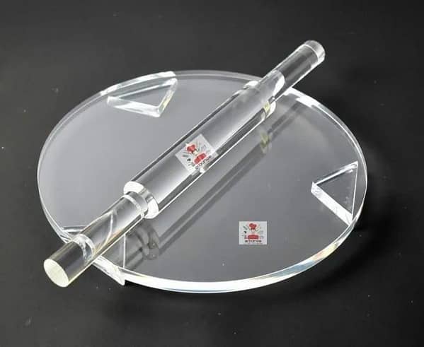 T  Beautiful Design Large Size High Quality Acrylic Patla Belan Set For Perfect Roti/ Chapati Experience