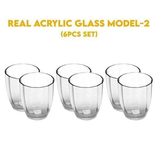 T  Real Acrylic Glass Model (6 pieces) 450ml