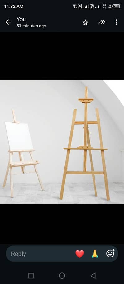 Brand New Wooden Easel Stand – 150 cm Adjustable Height