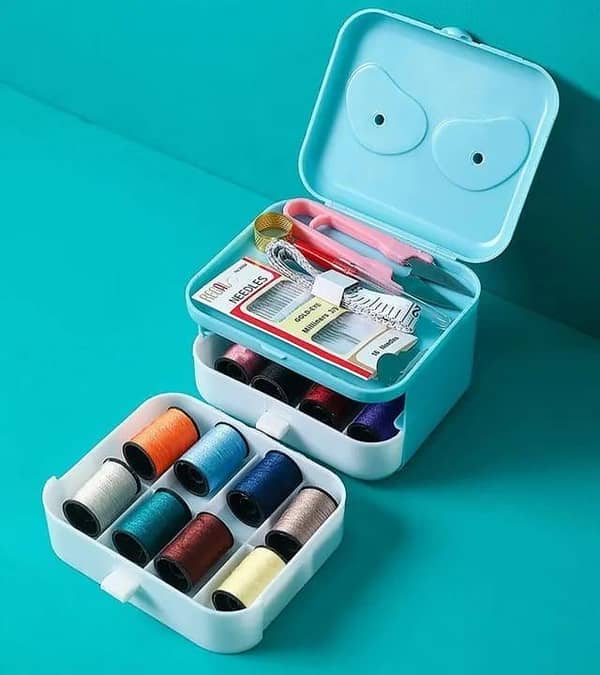 T  23Pcs Sewing Kit Cartoon Design Sewing Box Sewing Storage Accessories Tools Thread Box Home Practical 23Pcs Sewing Kit Cartoon Design Sewing Box Sewing Storage Accessories Tools Thread Box Home Practical Size : 11 x 9 x 9.5 cm Material: