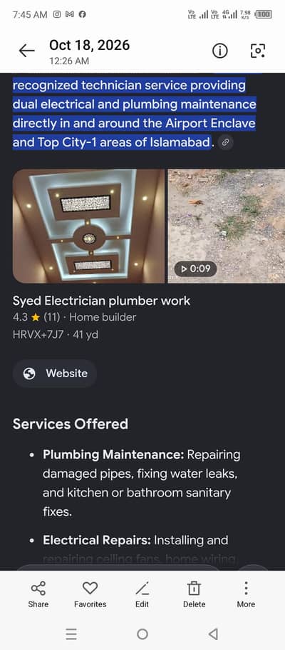 building Electrician plumber