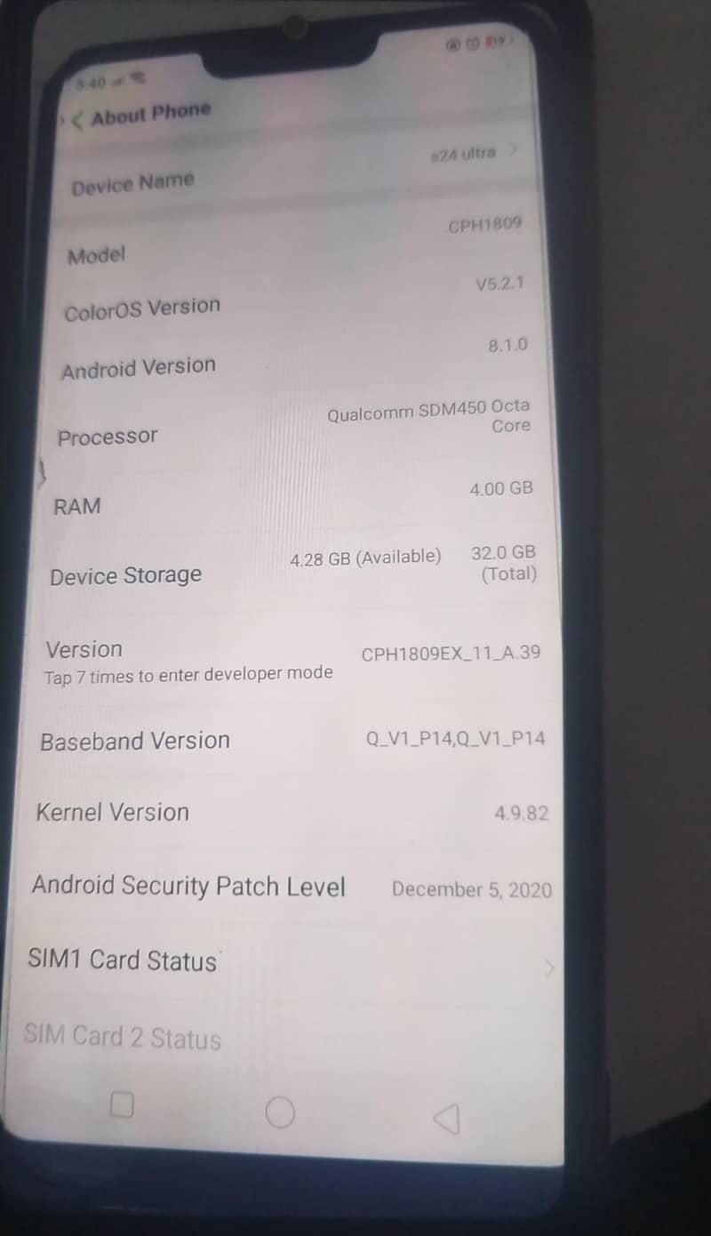 OPPO A5 2