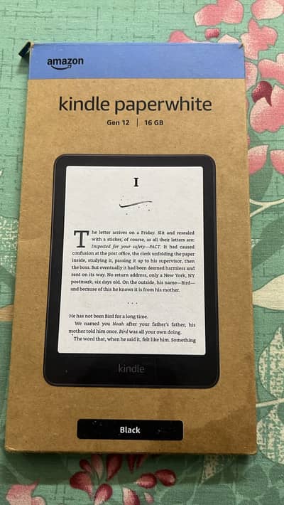 Amazon Kindle Paperwhite 12th Gen 16GB Black with Box & Accessories