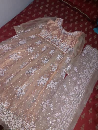3 piece lehenga in pink color deep detailing