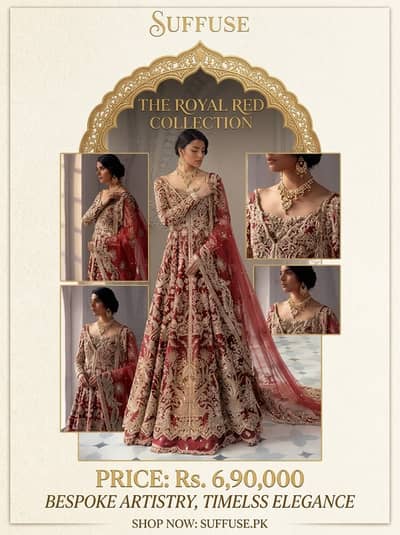 Suffuse by Sana Yasir - The Royal Red Collection Bridal Lehenga