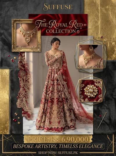 Designer Bridal Wear / Suffuse by Sana Yasir Royal Red Collection