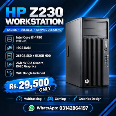 HP Z230 Workstation PC with Nvidia graphics Quadro K620