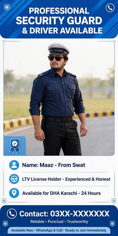 professional LTV Driver and security guard Available Maaz from swat