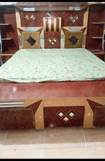 4 piece premium  burl bed set MDA chowk multan