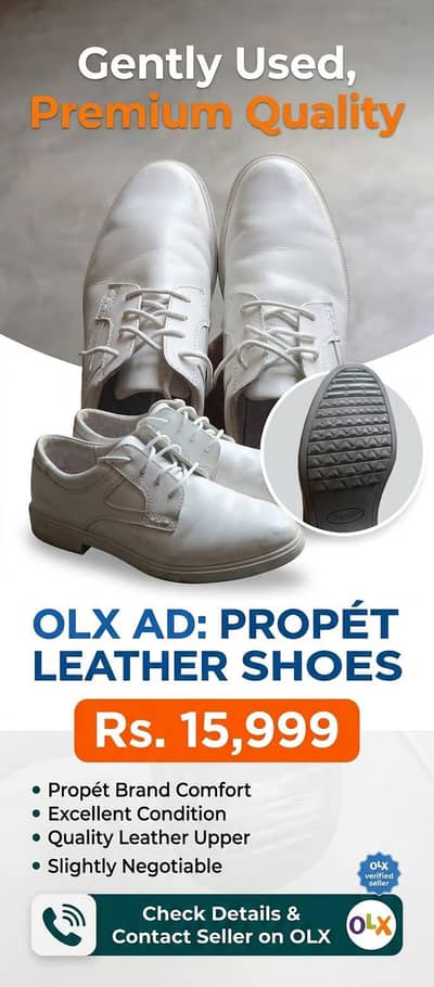 propet Leather Hand made Shoe pure lather