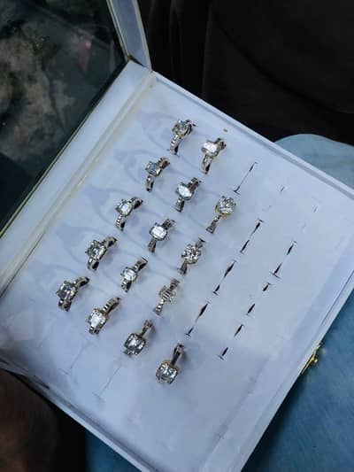 Moissanite Diamond Ring Silver - Premium Shine