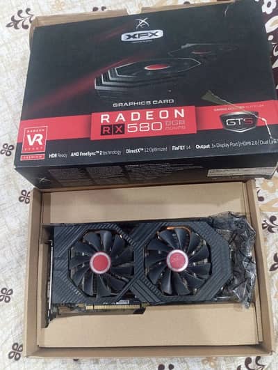 XFX Radeon Rx 580 8gb Graphic card with original box