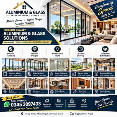Aluminium & Glass Work Ceiling Solutions
