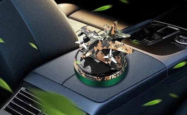 T  Solar Car Decoration Aircraft Creative Air Freshener Perfume Interior Car Dashboard Decor Toy
