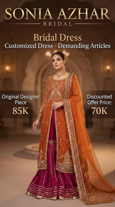Customized Hand Embroidered Suits, Brand New Dress, Formal Dress