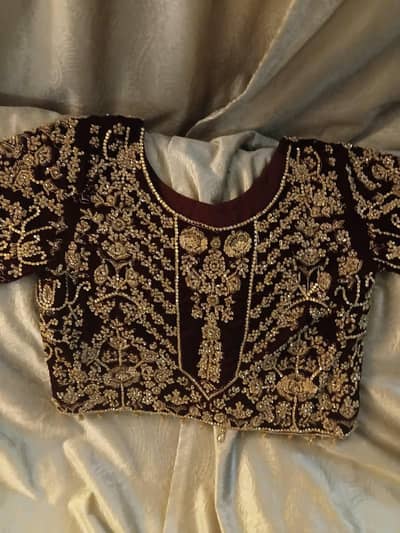 Maroon Velvet Beautiful Lehnga