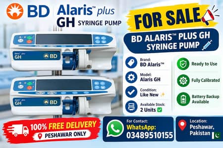 BD Alaris Plus GH Syringe Pump – 2 Units Available