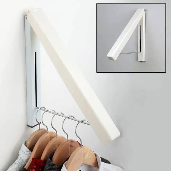 T  Folding Hidden Wall-mount Hanger Type Multifunctional Cloth Hanger 1Pcs