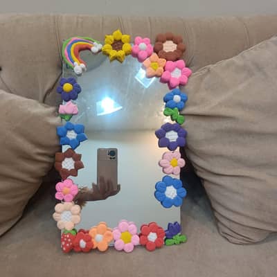 Handmade Colourful Clay Mirror Frame | Rs. 1500