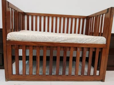 Wooden baby cot