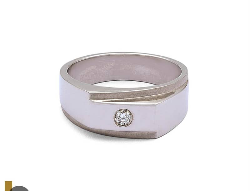 Ring/challa/Gents/silver925/certified/diamond 0