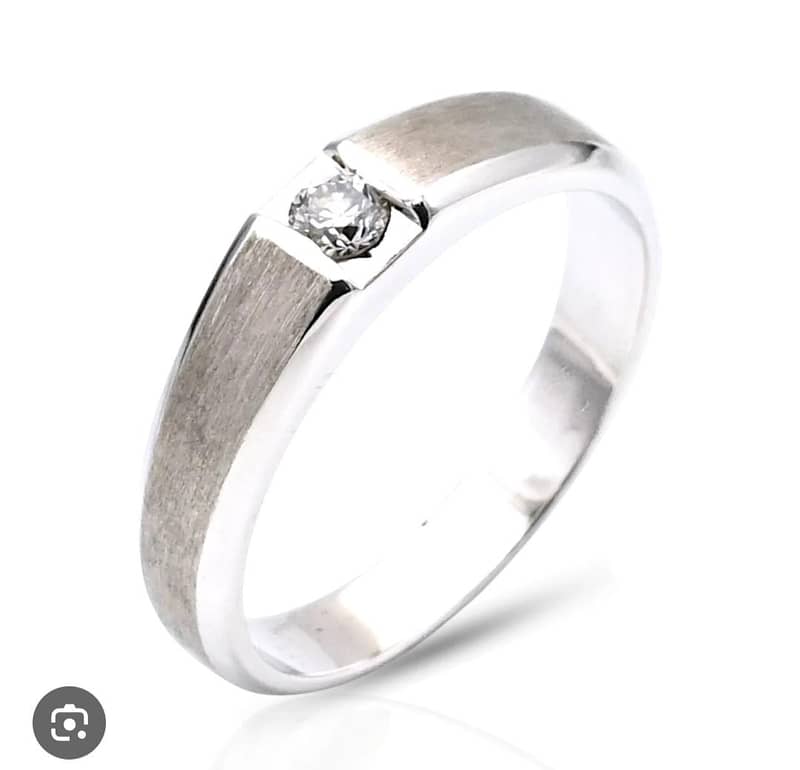 Ring/challa/Gents/silver925/certified/diamond 3