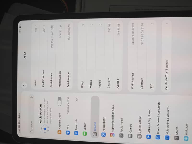 iPad Pro M4 256gb 2